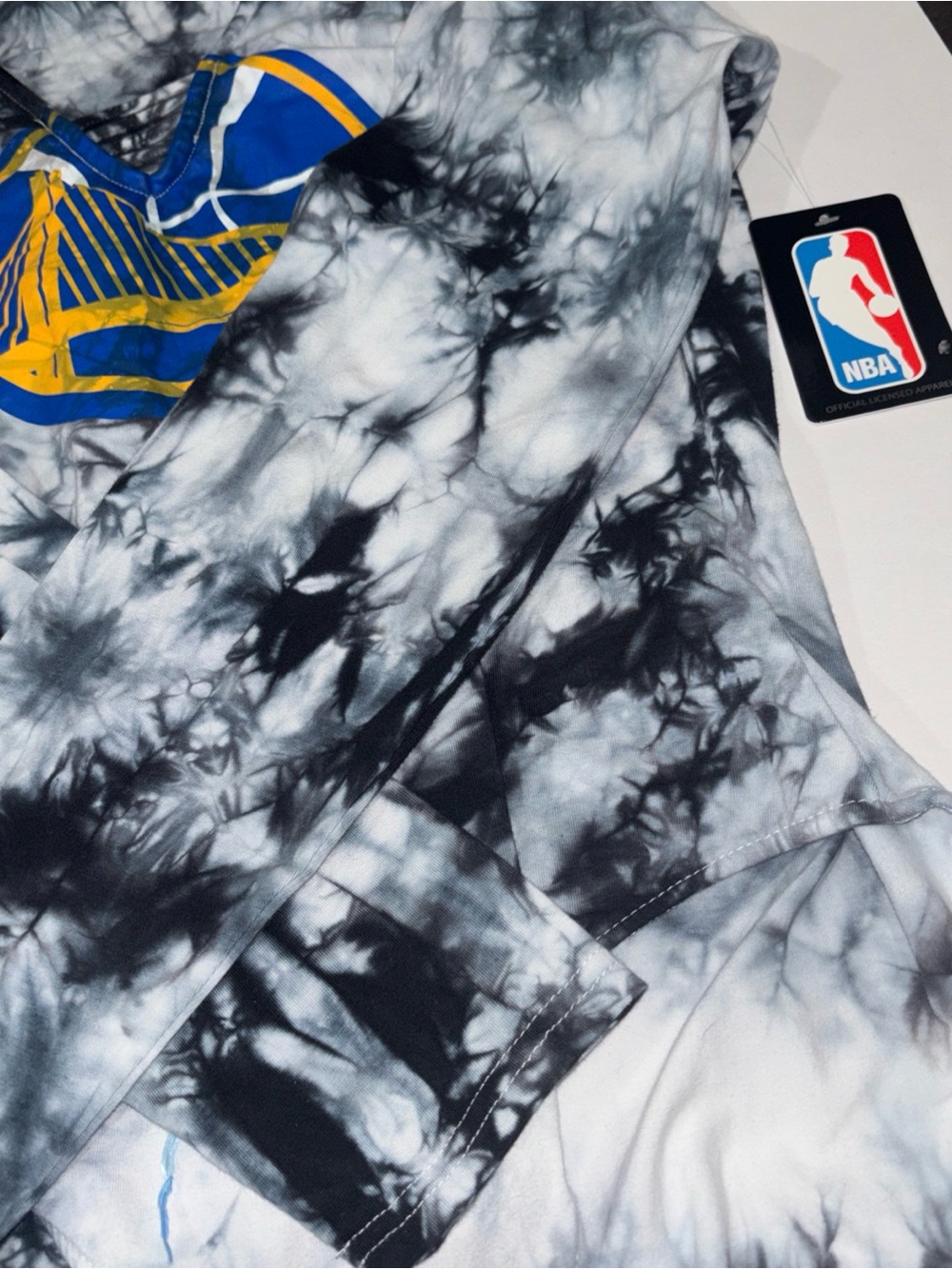 NBA Black & White Tie-Dyed Body Shirt.